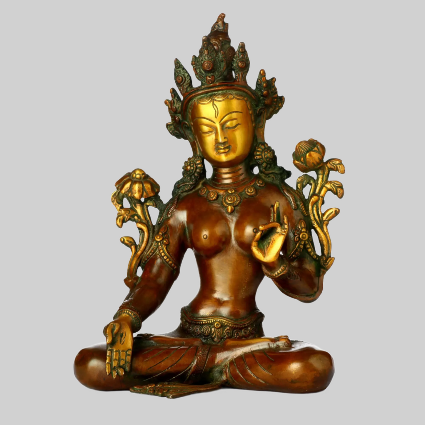 ब्रासौर® ब्रास देवी तारा प्रतिमा | ऊंचाई 9 इंच और वज़न 2.70 किग्रा