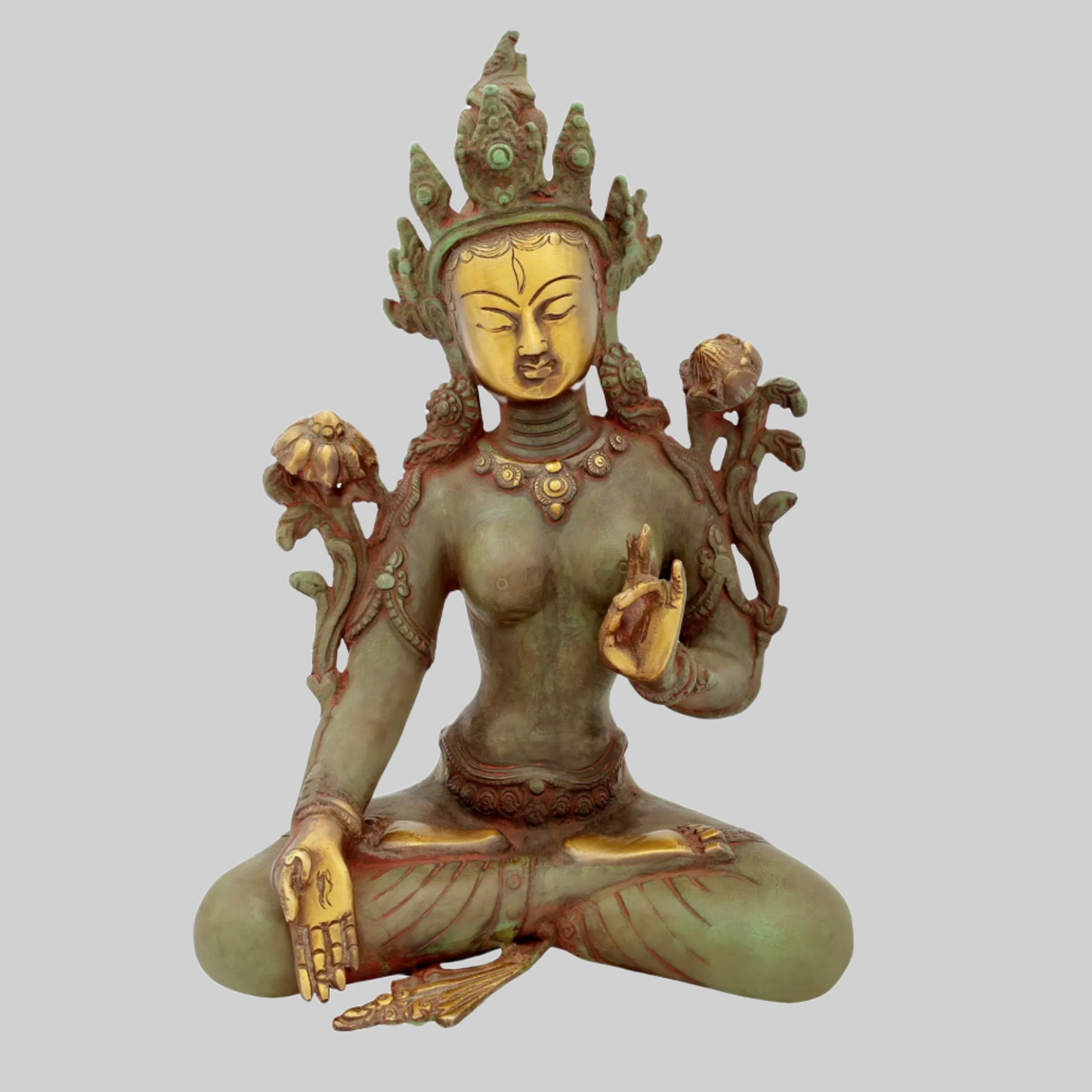Brassaura® Brass Goddess Tara Statue | Height 9 Inches & Weight 2.70 kg