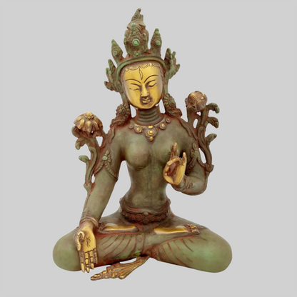 Brassaura® Brass Goddess Tara Statue | Height 9 Inches & Weight 2.70 kg