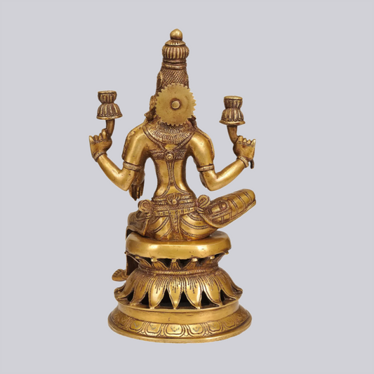 Brassaura® Brass Goddess Lakshmi Statue | Height 12 Inches & Weight 3.90 kg