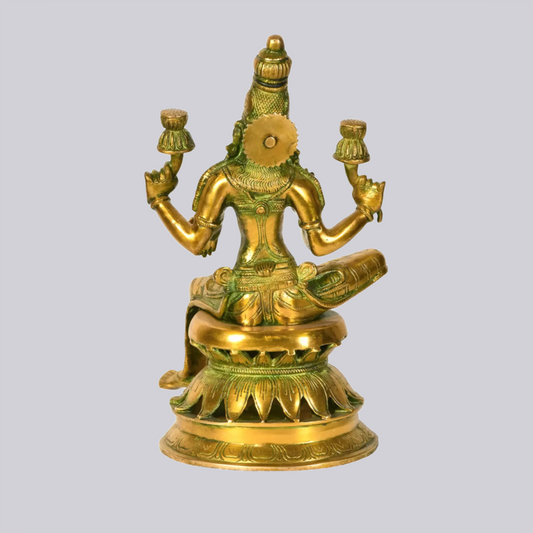 Brassaura® Brass Goddess Lakshmi Statue | Height 12 Inches & Weight 3.90 kg