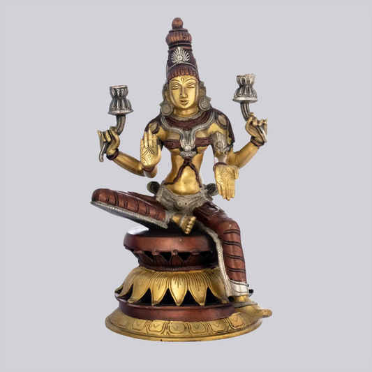 Brassaura® Brass Goddess Lakshmi Statue | Height 12 Inches & Weight 3.90 kg