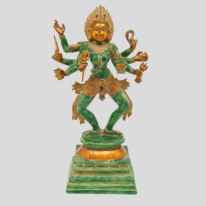 Brassaura® Eight-Armed Goddess Kali | Brass Statue | Height 23 Inches & Weight 13.26 kgs