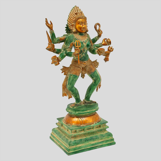 Brassaura® Eight-Armed Goddess Kali | Brass Statue | Height 23 Inches & Weight 13.26 kgs