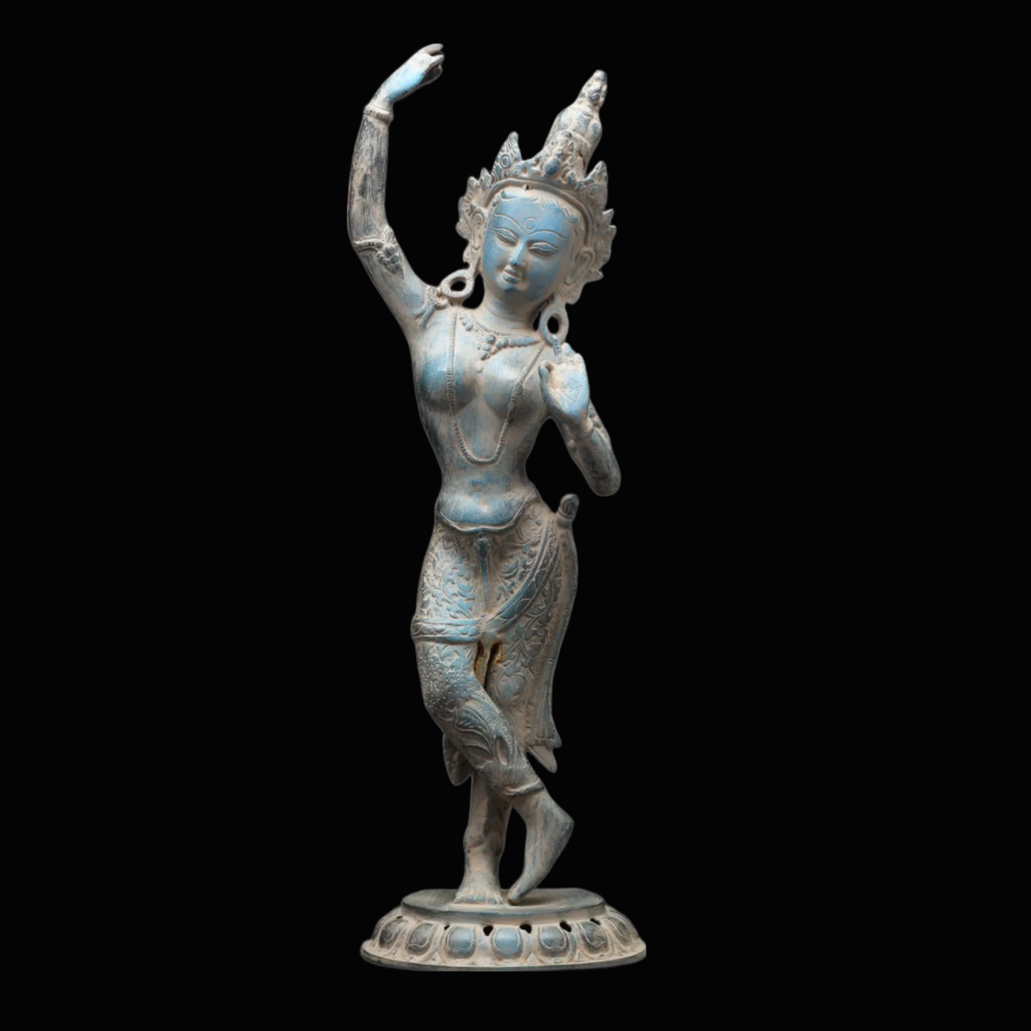 ब्रैसौरा® तिब्बती देवी माया देवी | पीतल की मूर्ति | ऊंचाई 20 इंच और वजन 3.82 किग्रा