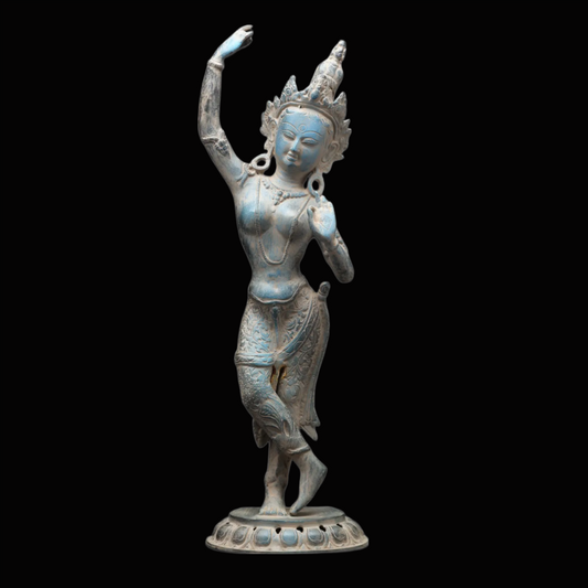 Brassaura® Deusa Tibetana Maya Devi | Estátua de Latão | Altura 50,8 cm e Peso 3,82 kg