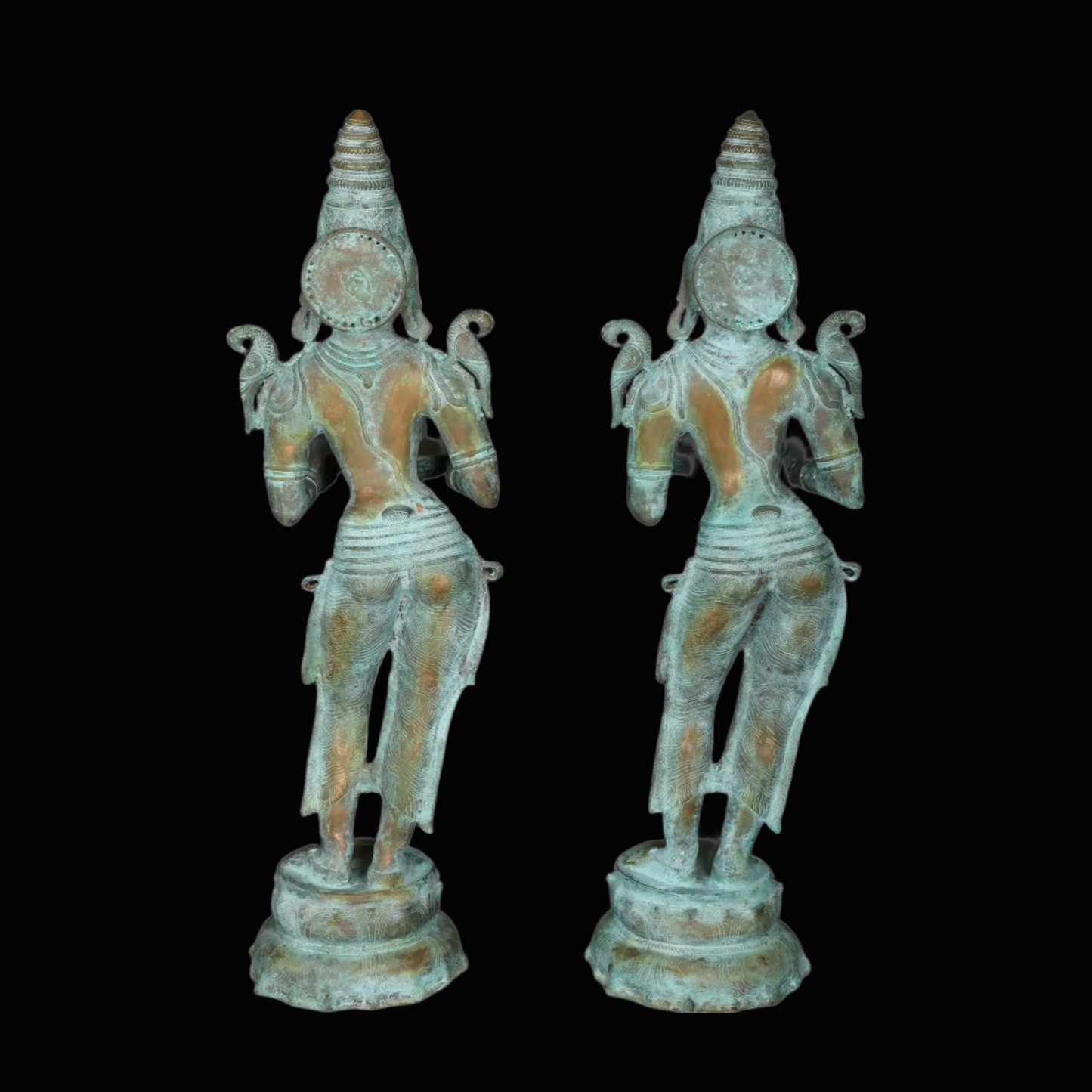 Brassaura® Deep Lakshmi Pair | Brass Statues | Height 44 Inches & Weight 56.53 kgs
