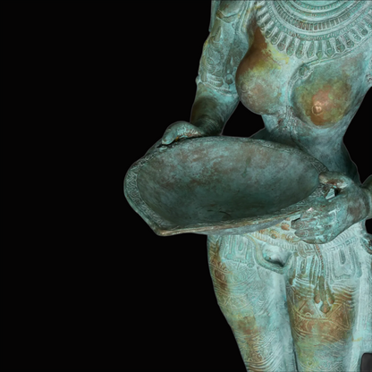 Brassaura® Deep Lakshmi Pair | Brass Statues | Height 44 Inches & Weight 56.53 kgs