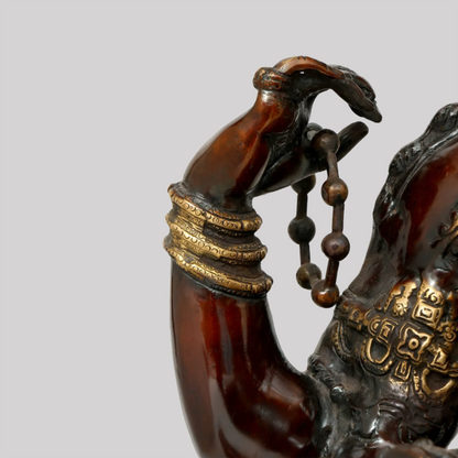 Brassaura® Large Kamalasana Saraswati | Brass Statue | Height 34 Inches & Weight 45.30 kgs