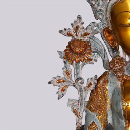 Brassaura® Brass Tara Statue | Height 34.06 Inches & Weight 38.34 kg