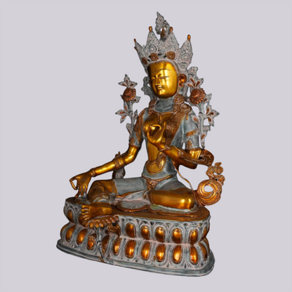 Brassaura® Brass Tara Statue | Height 34.06 Inches & Weight 38.34 kg