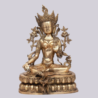Brassaura® Brass Tara Statue | Height 34.06 Inches & Weight 38.34 kg