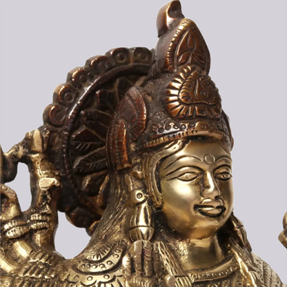 Brassaura® Brass Maa Durga Statue | Height 11.42 Inches & Weight 6.76 kg
