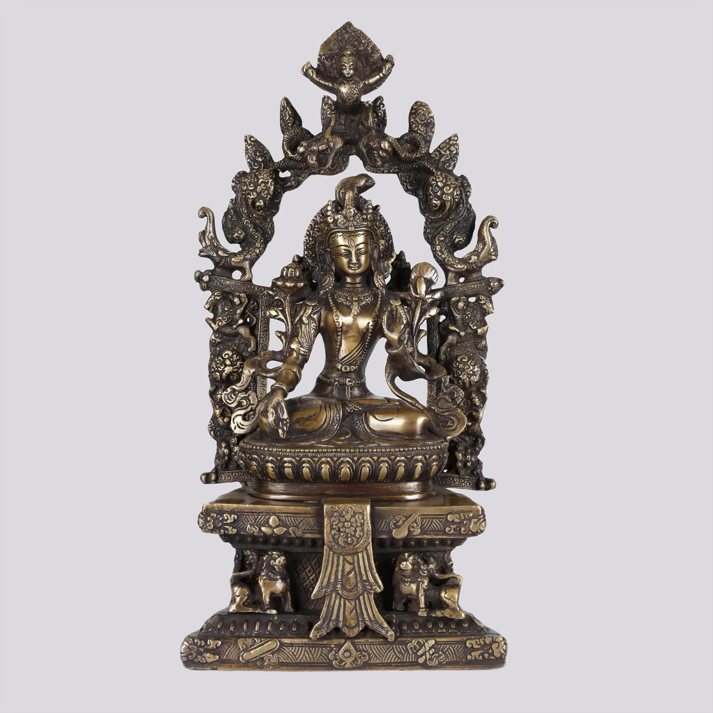 ब्रासौड़ा® ब्रास तारा माँ प्रतिमा | ऊँचाई 15.55 इंच और वज़न 5.75 किलोग्राम