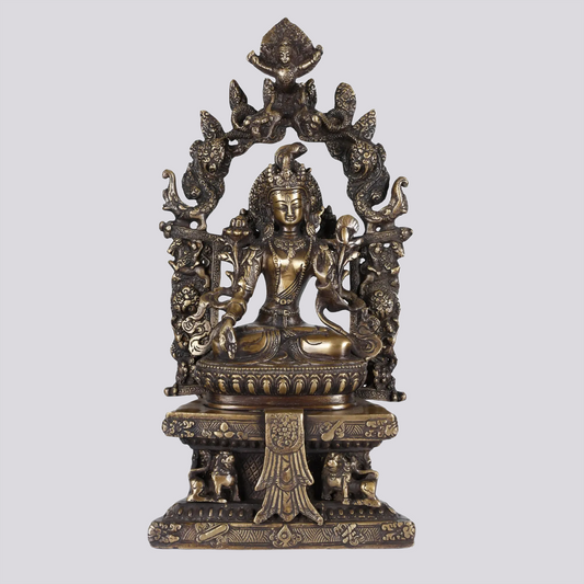 ब्रासौड़ा® ब्रास तारा माँ प्रतिमा | ऊँचाई 15.55 इंच और वज़न 5.75 किलोग्राम