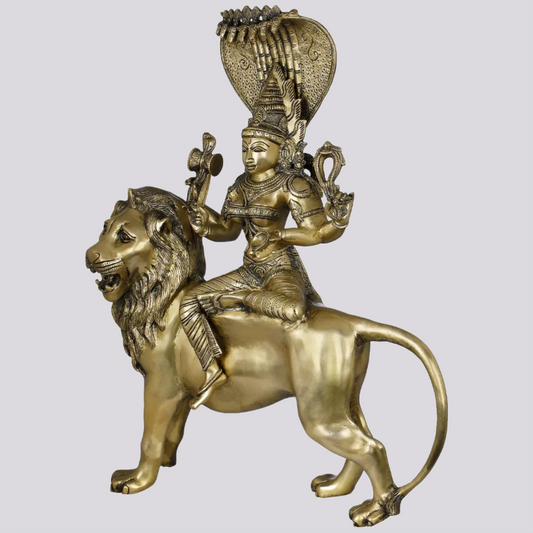 Brassaura® Brass Maa Durga Statue | Height 24.41 Inches & Weight 19.60 kg