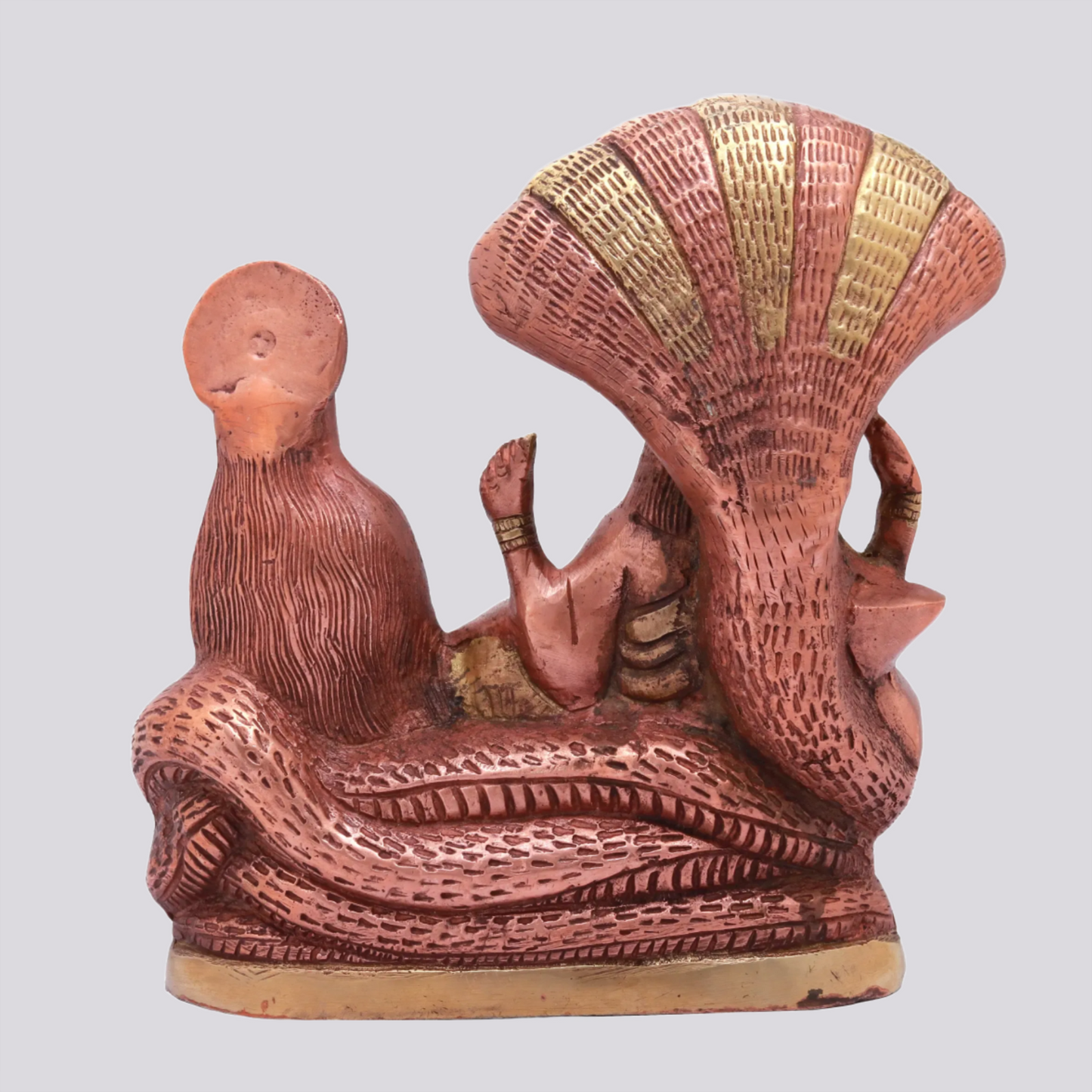 Brassaura® Brass Vishnu Lakshmi Statue | Height 8.66 Inches & Weight 3.30 kg