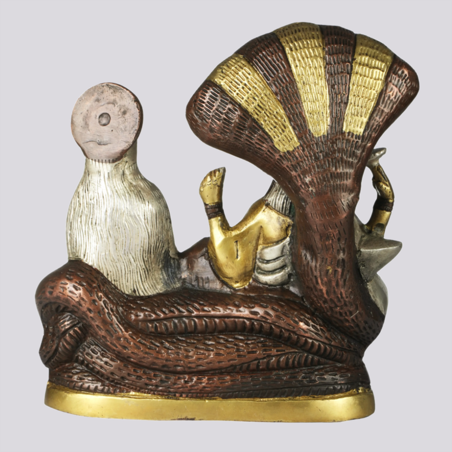 Brassaura® Brass Vishnu Lakshmi Statue | Height 8.66 Inches & Weight 3.30 kg