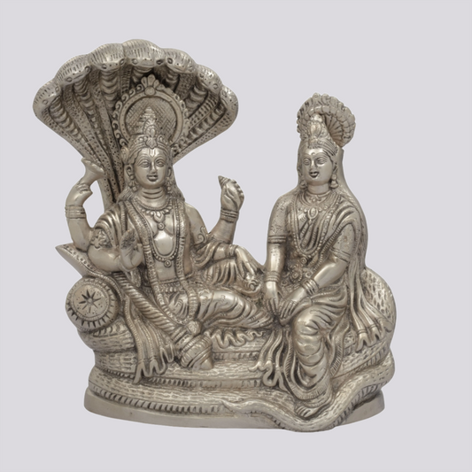 Brassaura® Brass Vishnu Lakshmi Statue | Height 8.66 Inches & Weight 3.30 kg