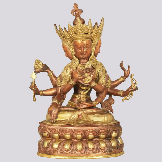 ब्रसौर® पीतल तारा मां की प्रतिमा | ऊंचाई 13.58 इंच और वज़न 5.70 किग्रा