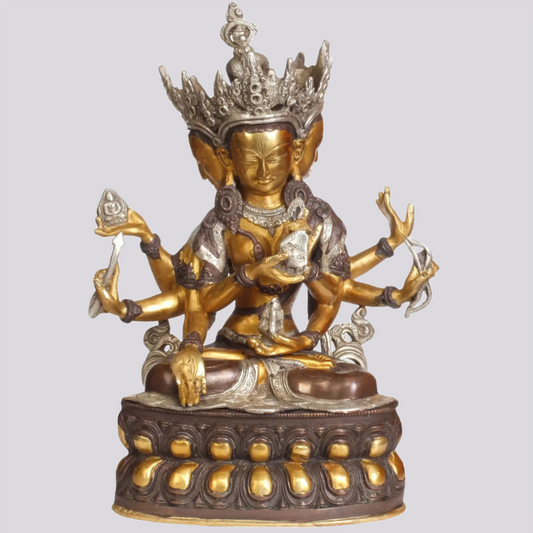 ब्रसौर® पीतल तारा मां की प्रतिमा | ऊंचाई 13.58 इंच और वज़न 5.70 किग्रा