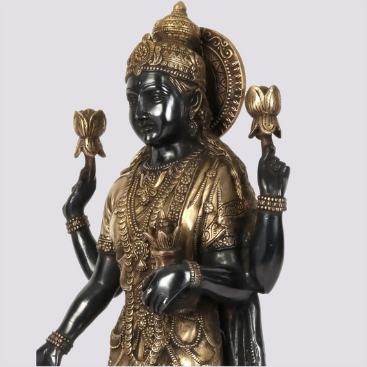Brassaura® Brass Lakshmi Statue | Height 24.41 Inches & Weight 17.40 kg
