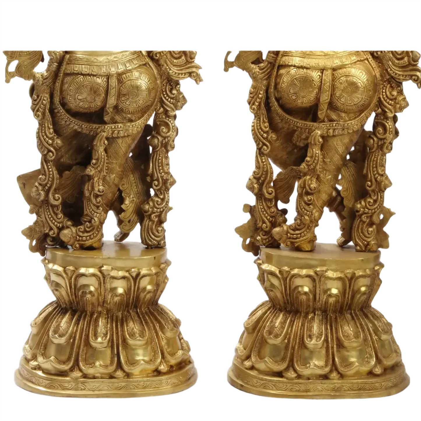 Brassaura® Brass Radha Krishna Statue | Height 47.05 Inches & Weight 110 kg