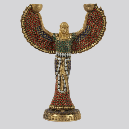 Brassaura® Brass Decorative Candle Holder | Height 12 Inches & Weight 2.57 kg