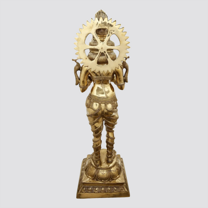 Brassaura® Brass Welcome Lady Statue | Height 51 Inches & Weight 50.28 kg
