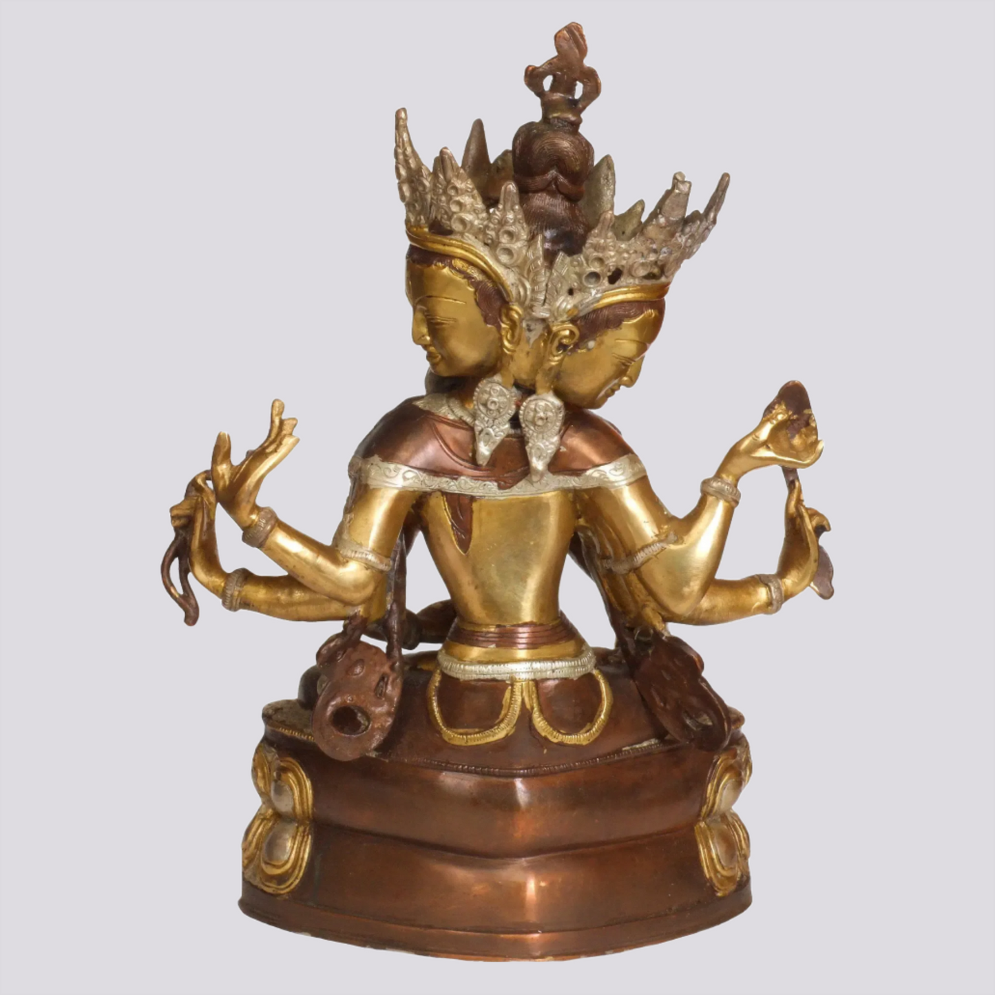 Brassaura® Ushnishavijaya Devi | Brass Sculpture with Lotus Pedestal | Height 14 Inches & Weight 5.51 kgs