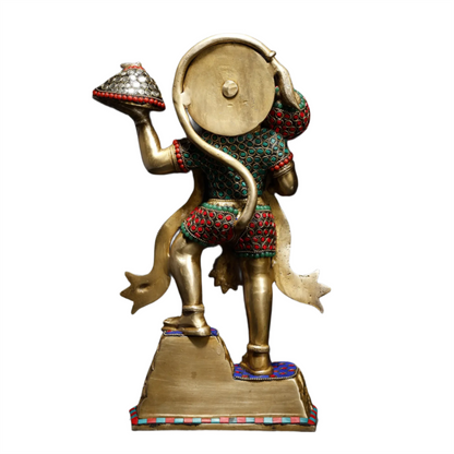 Brassaura® Panchmukhi Hanuman Statue | Brass with Intricate Detailing | Height 12.2 Inches & Weight 6.06 kgs