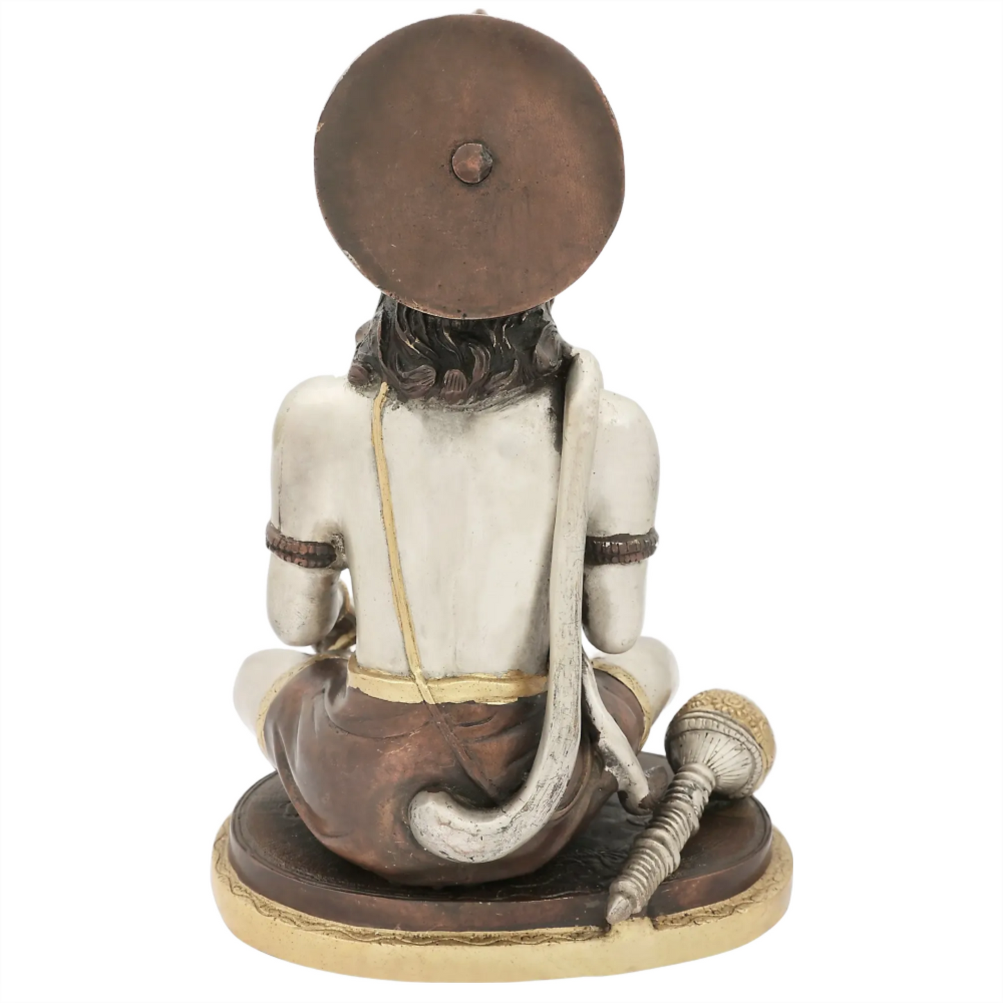 Brassaura® Meditating Lord Hanuman Statue | Brass Idol for Home Temple & Spiritual Decor | Height 12.5 Inches & Weight 6.80 kgs