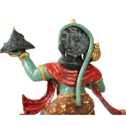 ब्रासौड़ा® वीर हनुमान संजीवनी पर्वत ले जाते हुए | पीतल की प्रतिमा | ऊंचाई 26 इंच और वज़न 26 किलोग्राम