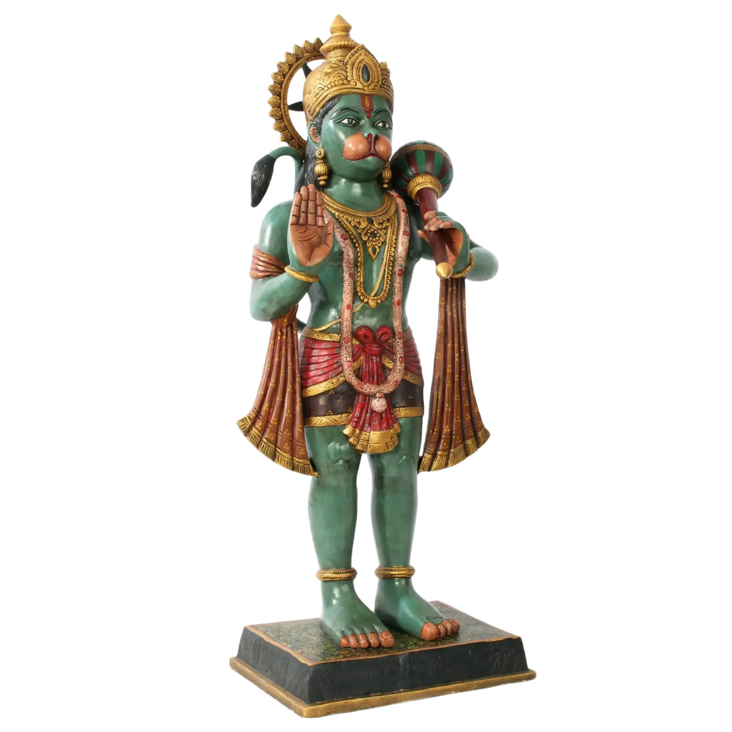 Brassaura® Standing Blessing Hanuman | Brass Statue | Height 36 Inches & Weight 32.30 kgs