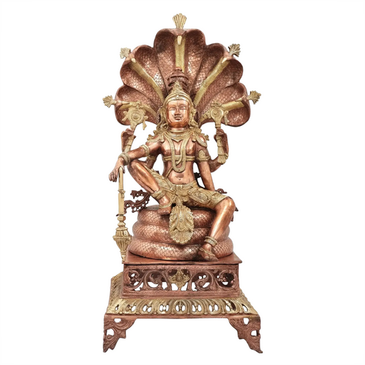 Estátua de Latão Vishnu Brassaura® | Altura 71 cm e Peso 25,60 kg
