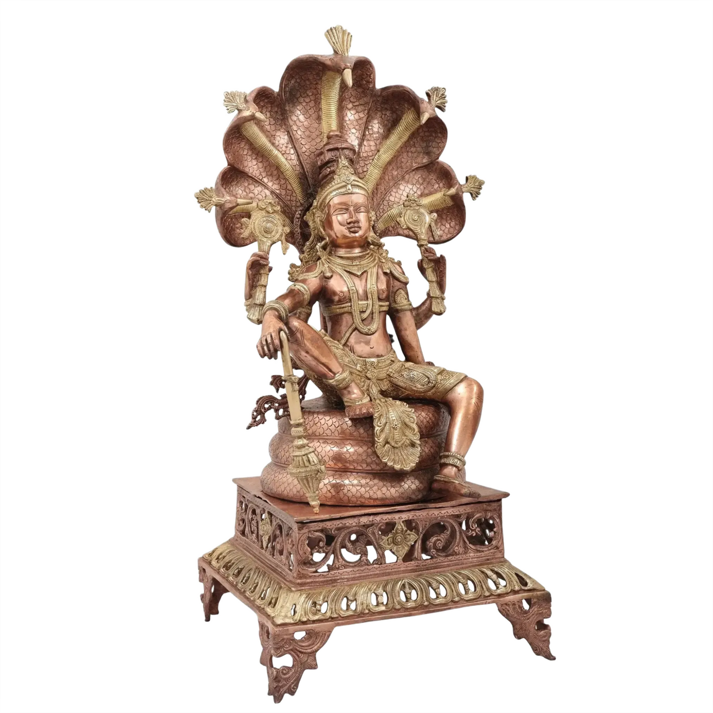 Brassaura® Brass Vishnu Statue | Height 28 Inches & Weight 25.60 kg