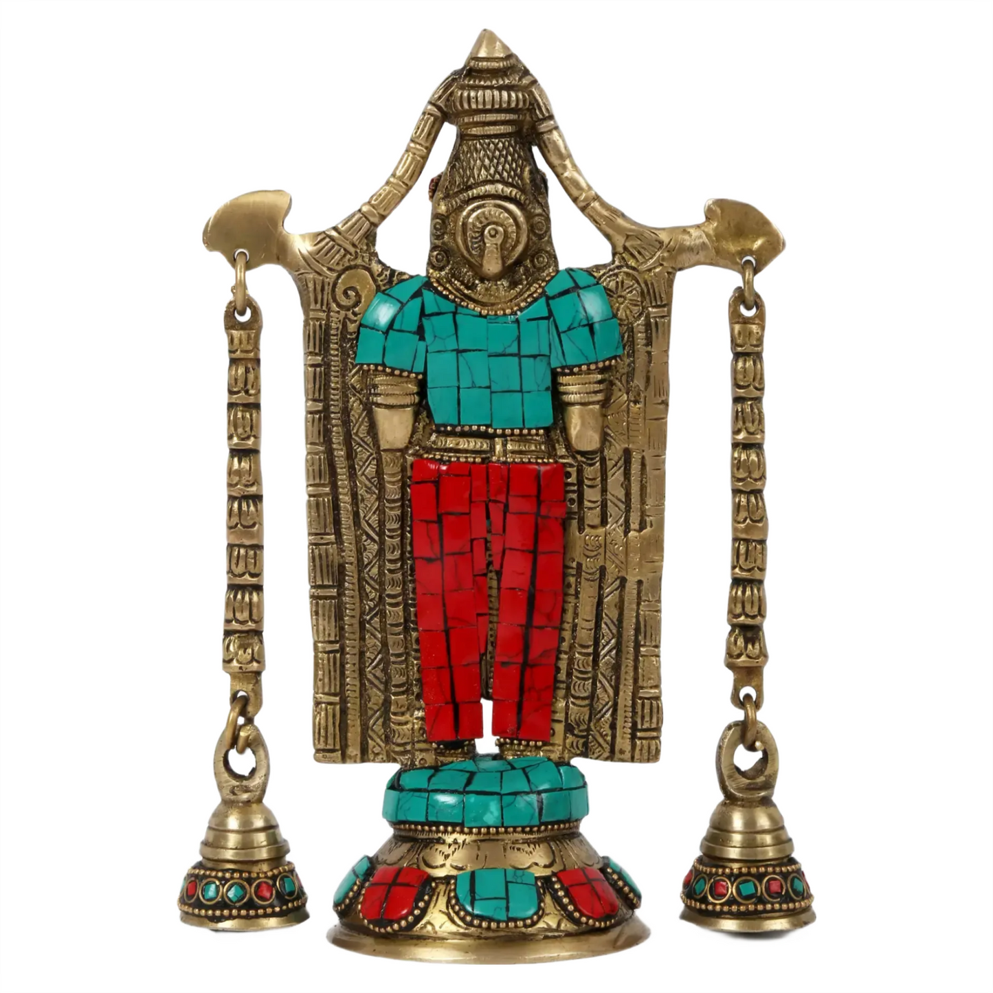 Brassaura® Brass Venkateswara Statue | Height 9 Inches & Weight 1.59 kg