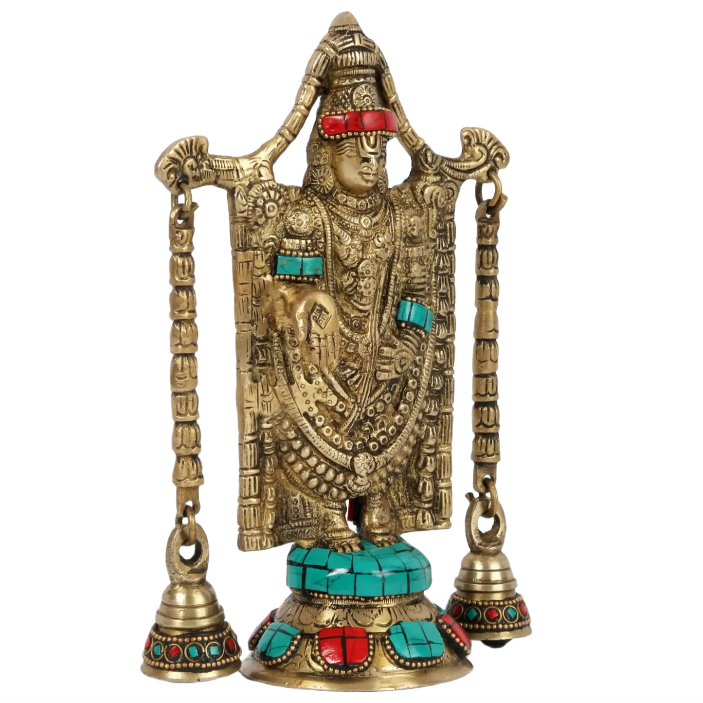 Brassaura® Brass Venkateswara Statue | Height 9 Inches & Weight 1.59 kg