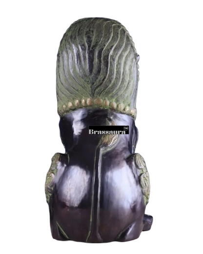 Brassaura™ Pure Brass Tibetan Lion – Height 21 in, Weight 21.115 kg