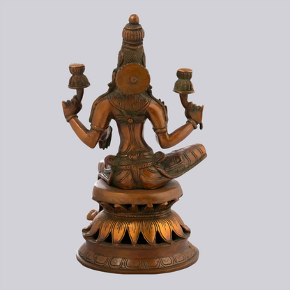 Brassaura® Brass Goddess Lakshmi Statue | Height 12 Inches & Weight 3.90 kg