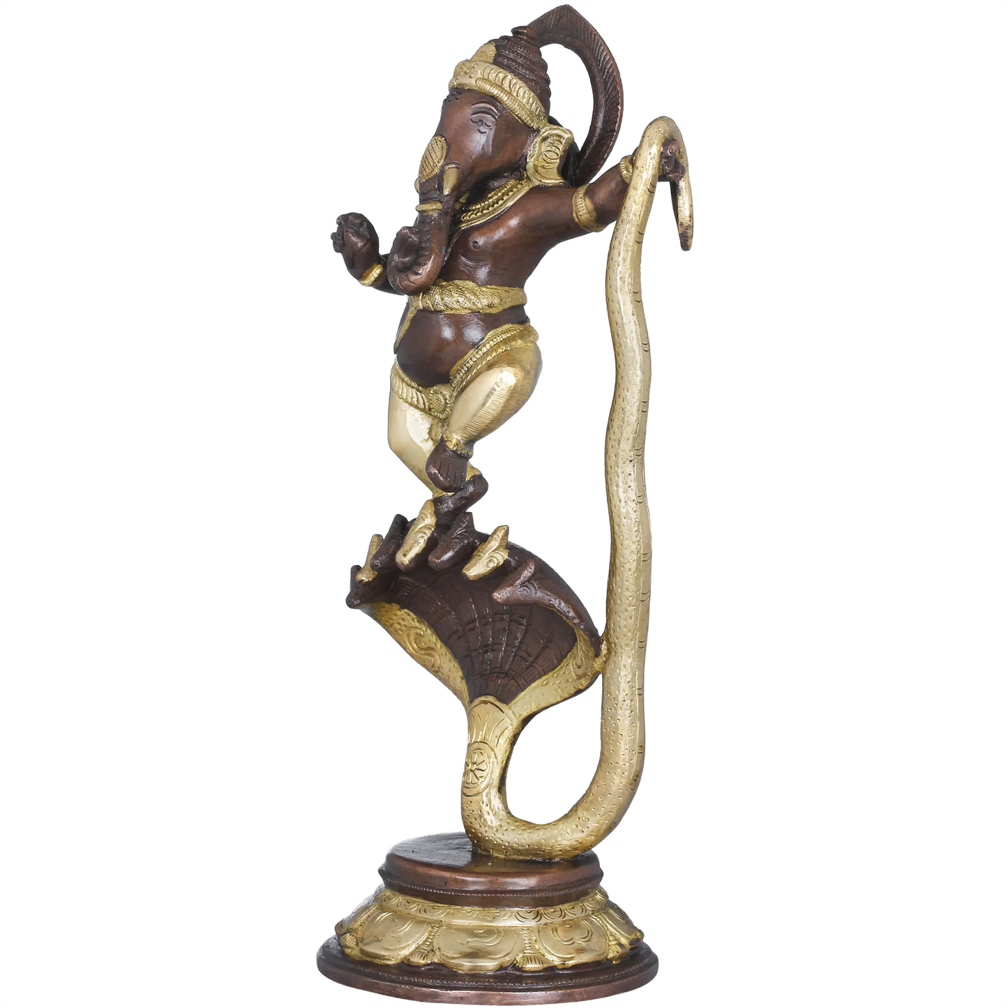 Brassaura™ Brass Ganesha Statue | Height 5 Inches & Weight 2.90 kgs