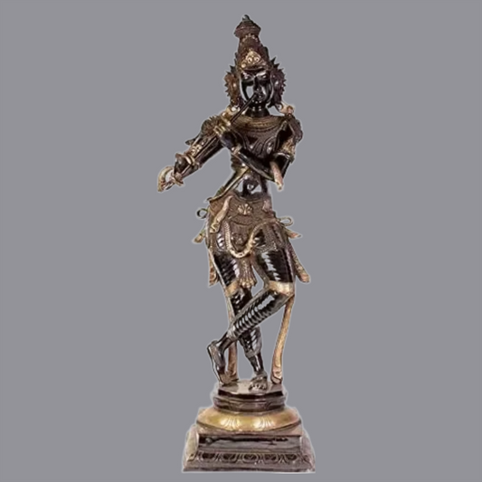 Brassaura® Brass Krishna Statue | Height 34.06 Inches & Weight 19.80 kg