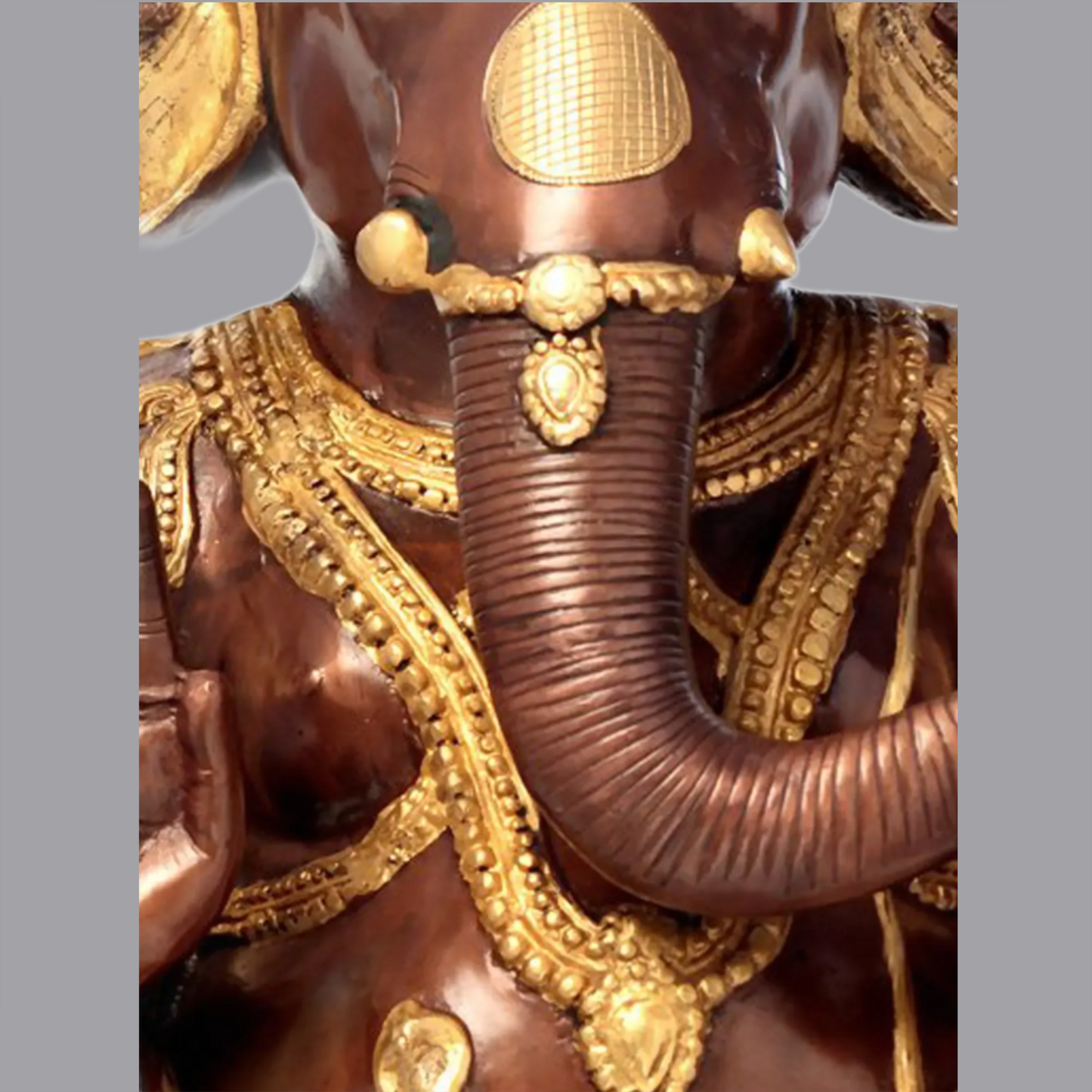Brassaura™ Large Pagdi Ganesha Brass Statue | Height 35 Inches | Weight 48 kgs