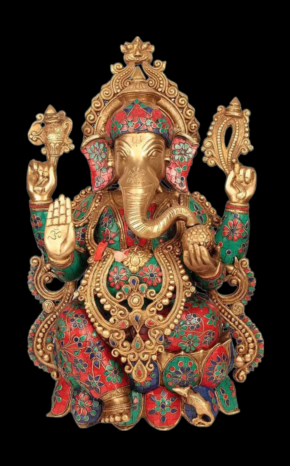 Brassaura Brass Ganesha Idol | Height 21 Inches