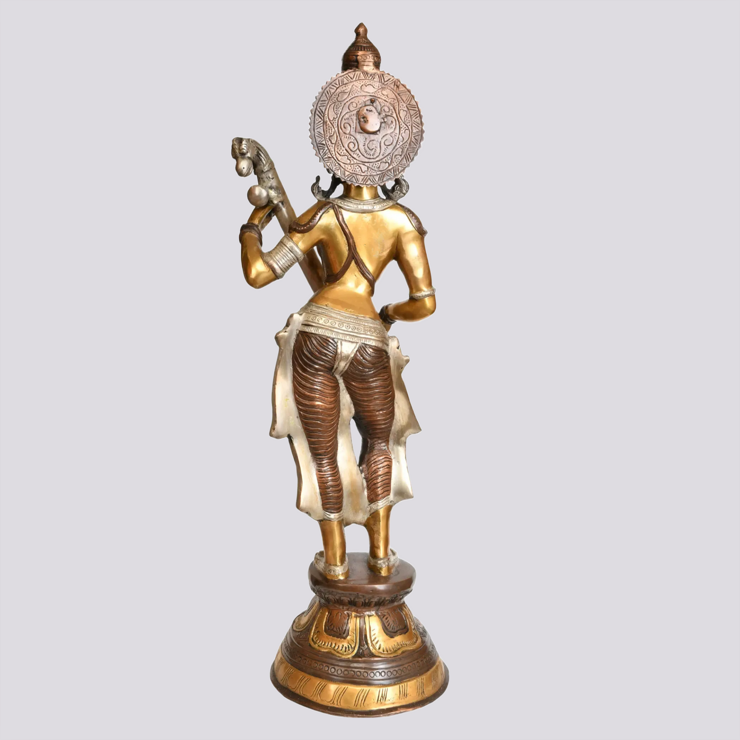 Brassaura® Brass Standing Saraswati Statue | Height 28.7 Inches & Weight 12 kgs