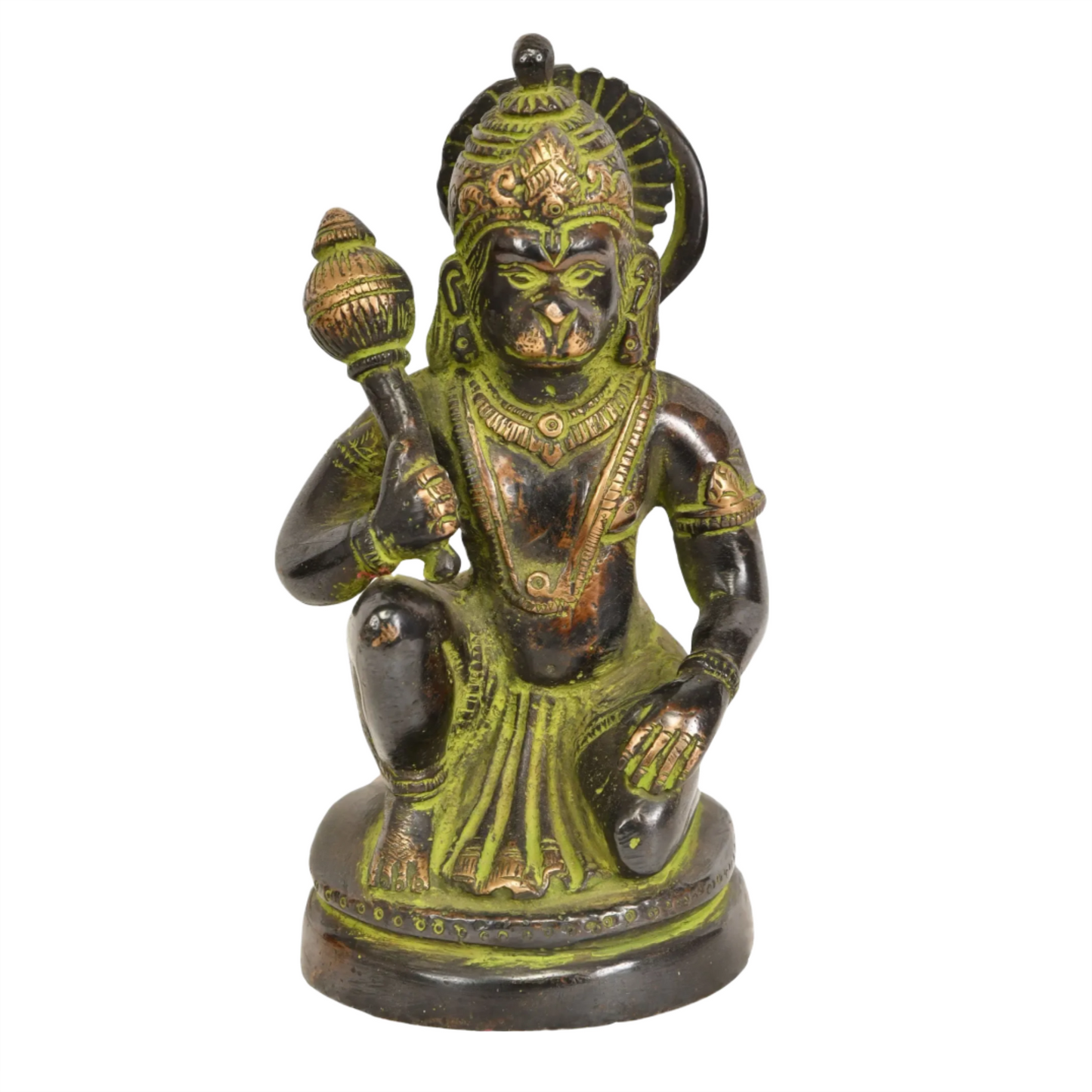 Brassaura® Lord Hanuman in Kneeling Posture | Brass Statue | Height 5 Inches & Weight 0.80 kgs