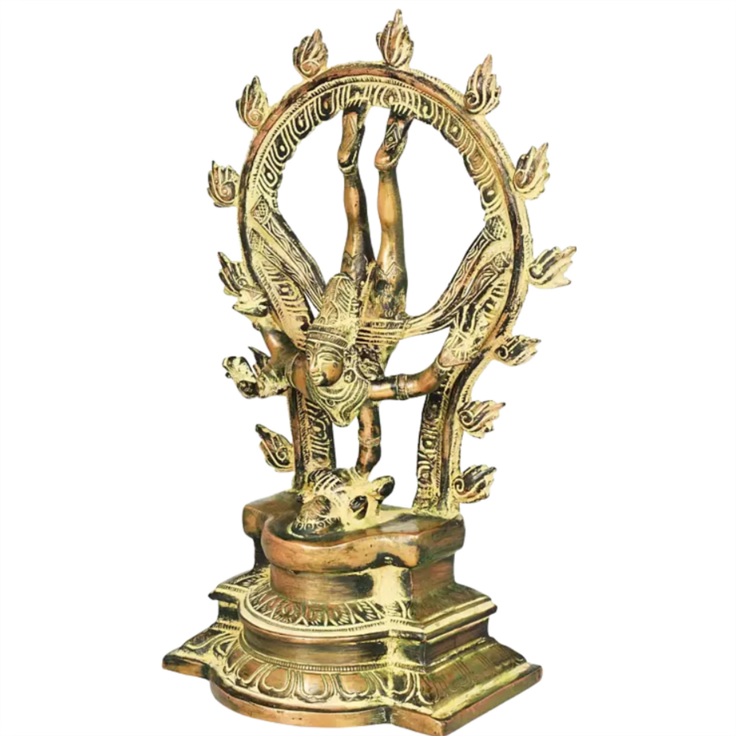 ब्रेसौरा™ पीतल शिव का गंगावतरण (नटराज) मूर्तिकला | ऊँचाई 12 इंच और वज़न 2.70 किग्रा