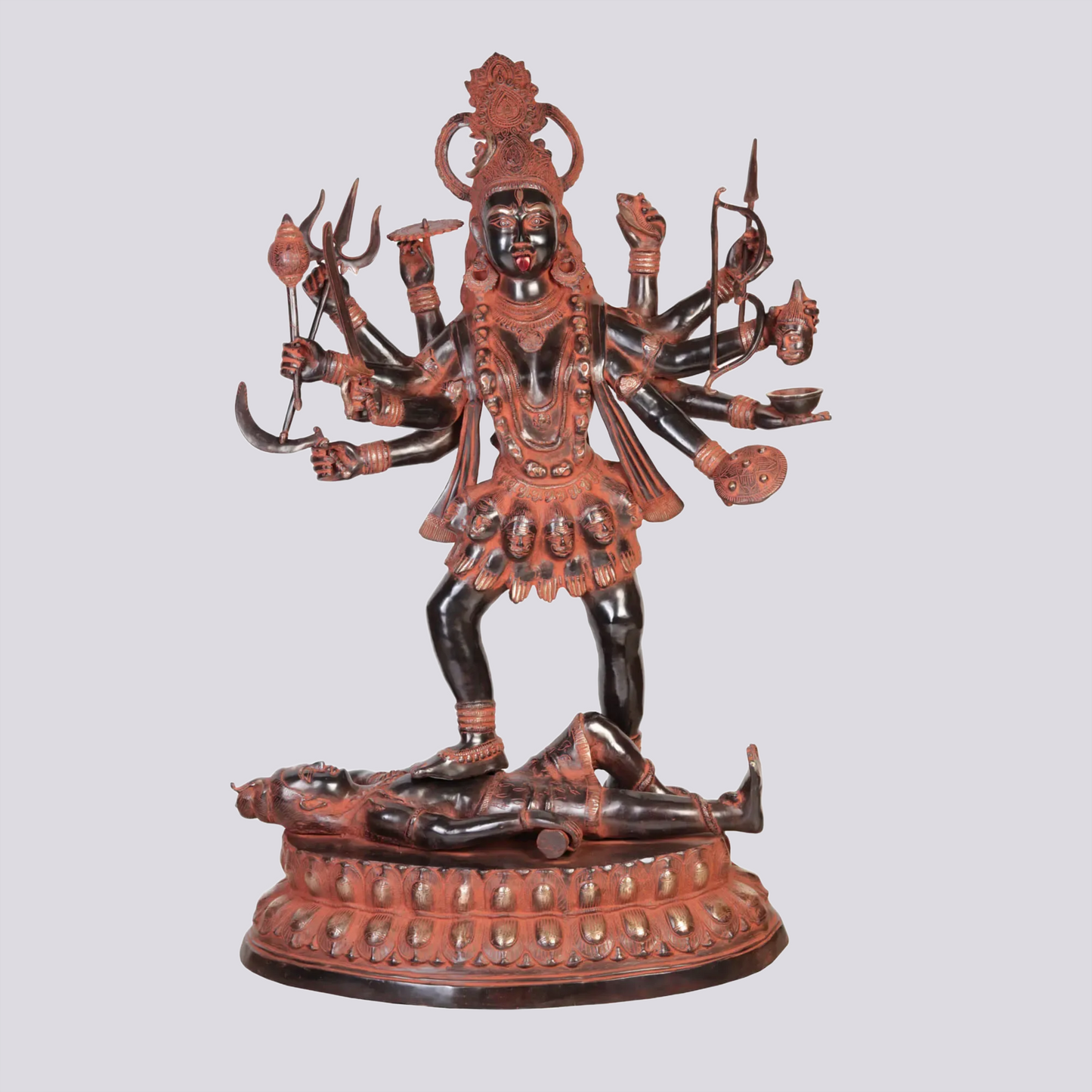 Brassaura® Brass Kali Maa Statue | Height 42.91 Inches & Weight 63 kg