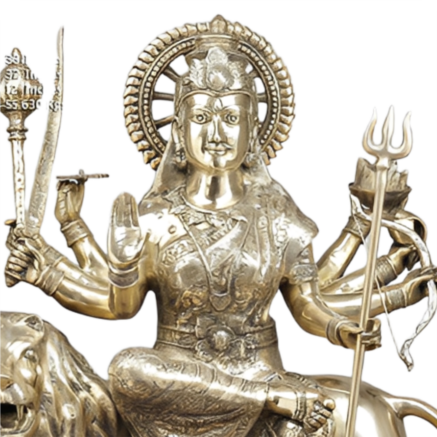 Handcrafted brass statue Maa Durga Seated on lion  33 Inches