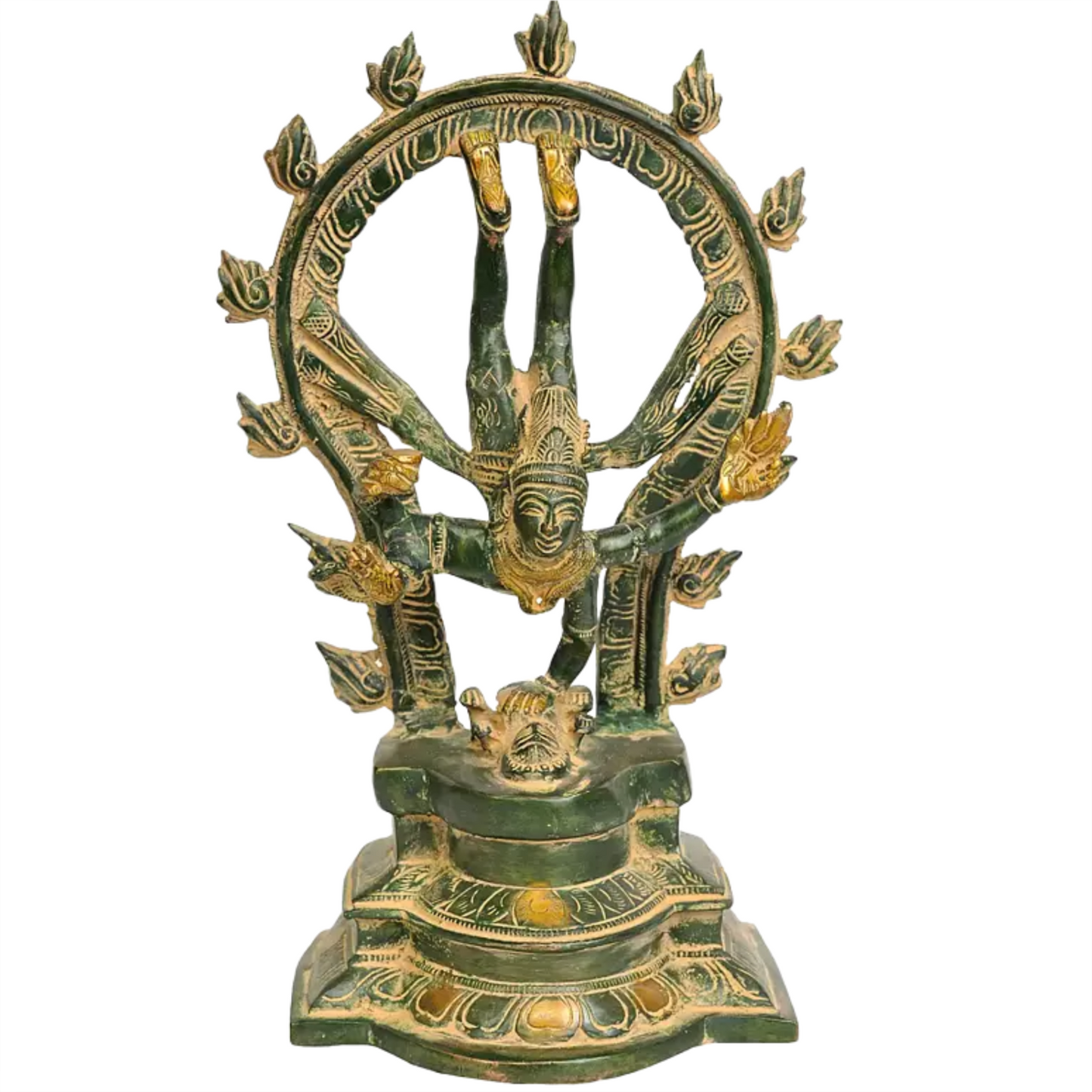 Brassaura™ Brass Shiva’s Gangavatarana (Nataraja) Sculpture | Height 12 Inches & Weight 2.70 kg